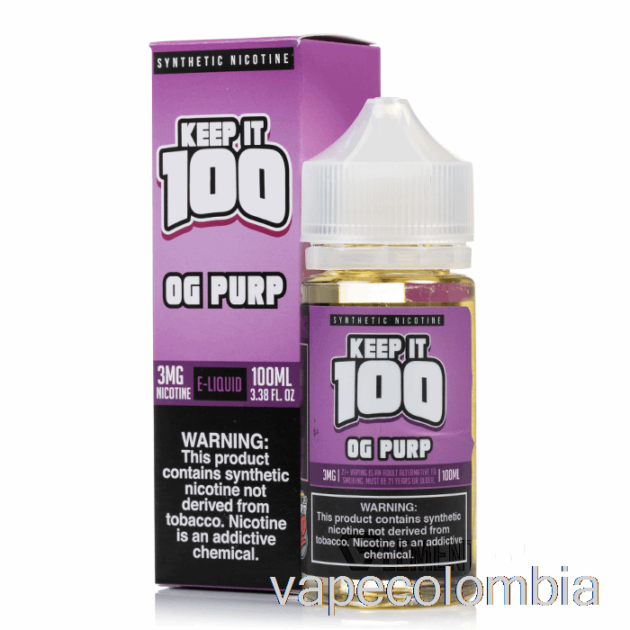 Vape Desechable Og Purp - Mantenlo 100 - 100ml 3mg